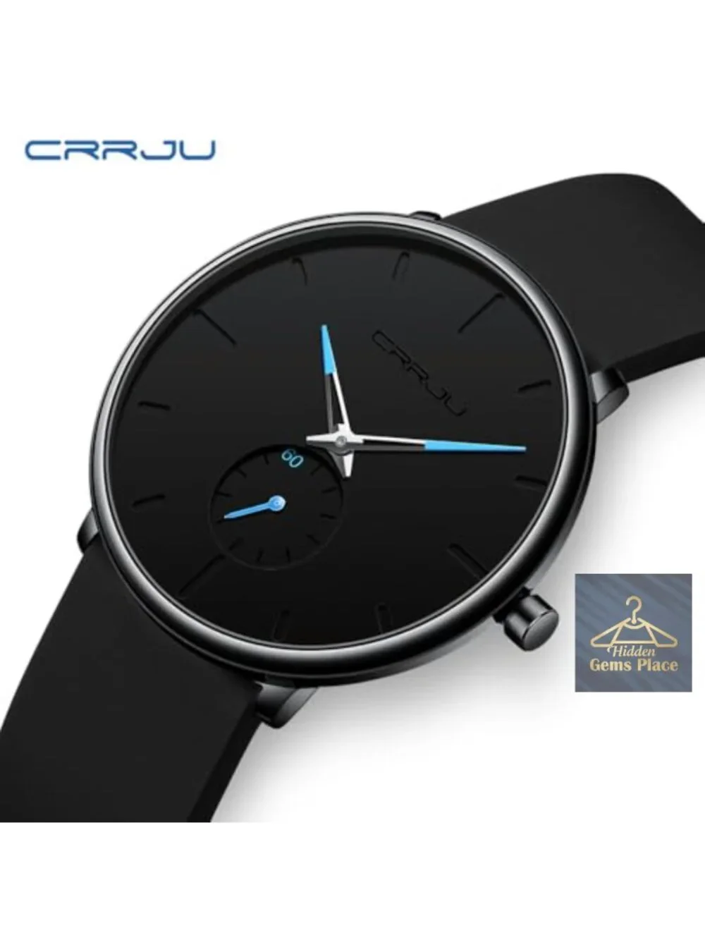 Casual Quartz Unisex Wristwatch, Ultra Thin Round Dial Silicone Strap, Water
